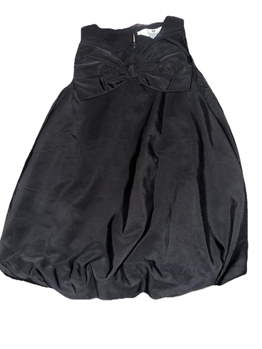 H&M Classic Black Bow-Front Bubble Skirt